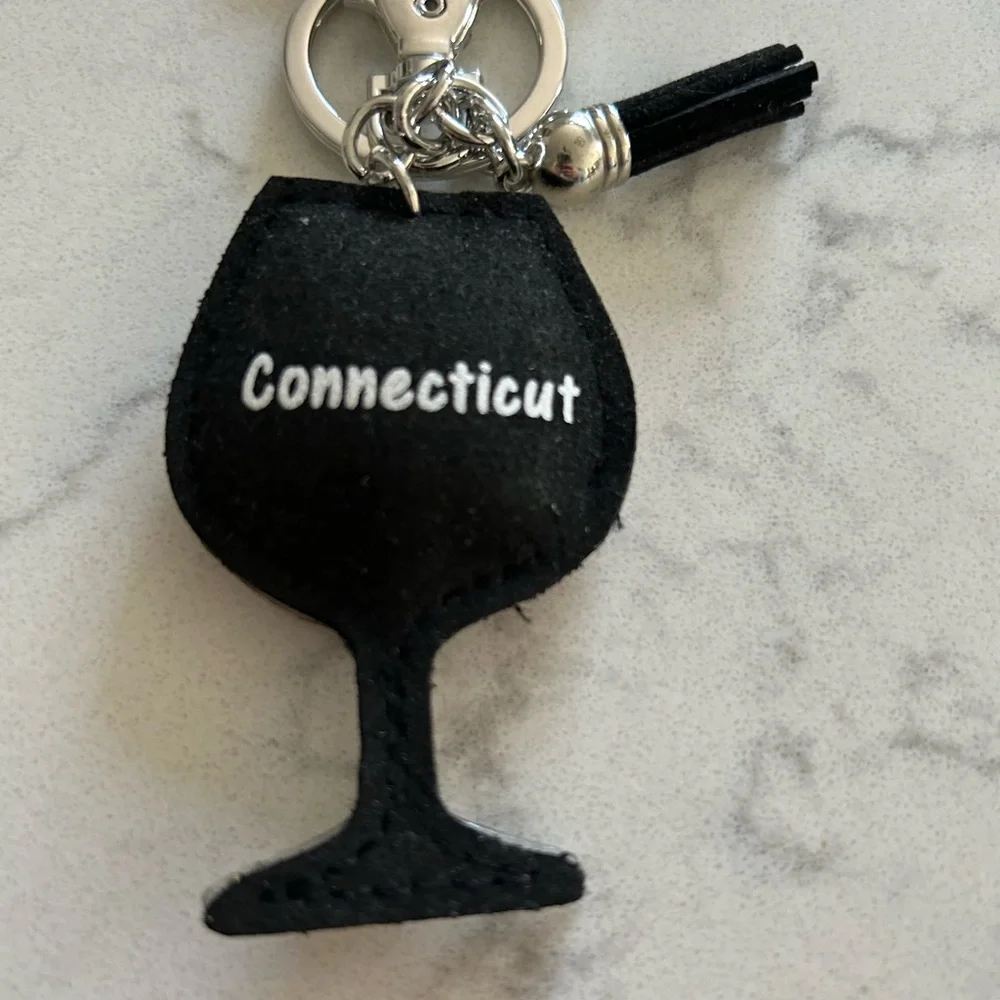 Crystal Wine Glass Bag Charm